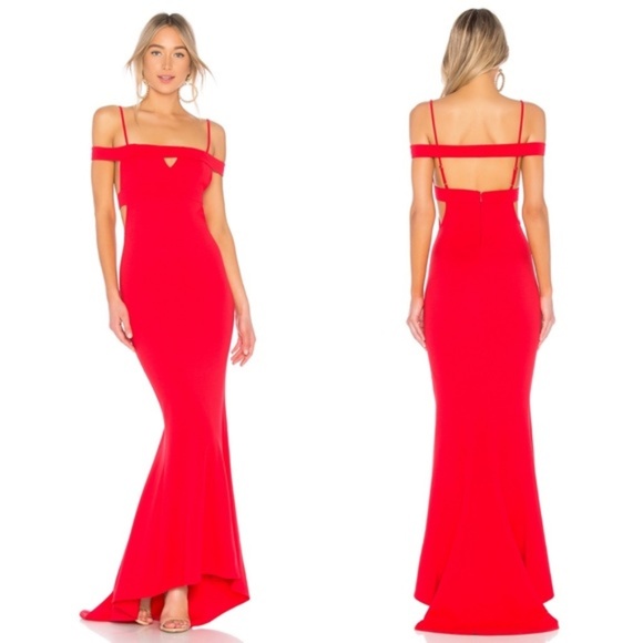 Lovers + Friends Dresses & Skirts - Lovers + Friends Cece Gown Red Cutout Revolve New